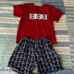 3T Anchor Appliqué Outfit